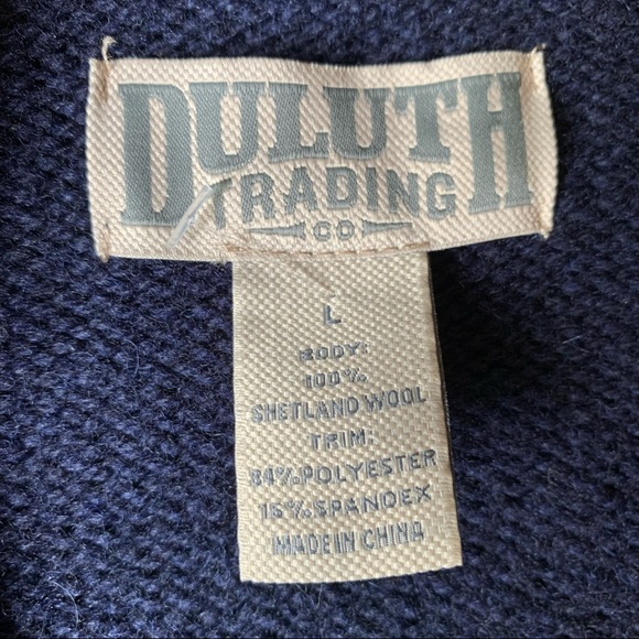 Vintage 90s Navy Blue Retro Cardigan size L - Picture 4 of 4